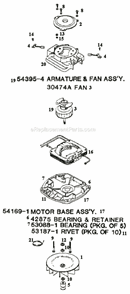 Page B Diagram and Parts List for C2032A  Eureka Upright Vacuum