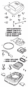 Page A Diagram and Parts List for C2032B  Eureka Upright Vacuum