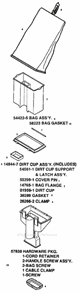 Page E Diagram and Parts List for C2032B  Eureka Upright Vacuum