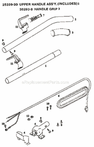 Page D Diagram and Parts List for C2094B  Eureka Upright Vacuum