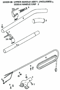 Page D Diagram and Parts List for C2094D  Eureka Upright Vacuum