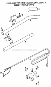 Page D Diagram and Parts List for C2094E  Eureka Upright Vacuum