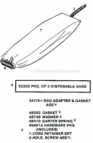 Page E Diagram and Parts List for C2094E  Eureka Upright Vacuum