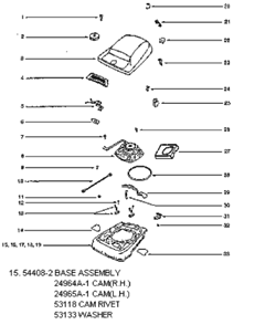 Page A Diagram and Parts List for C2094FB  Eureka Upright Vacuum