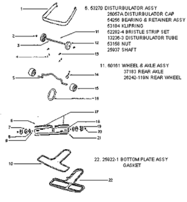 Page B Diagram and Parts List for C2094FB  Eureka Upright Vacuum