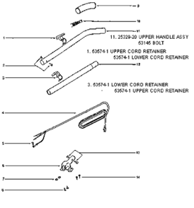Page D Diagram and Parts List for C2094FB  Eureka Upright Vacuum