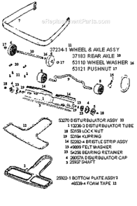 Page B Diagram and Parts List for C2094F  Eureka Upright Vacuum