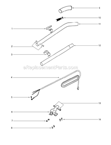Page D Diagram and Parts List for C2094G-1  Eureka Upright Vacuum