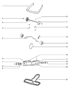 Page C Diagram and Parts List for C2094G  Eureka Upright Vacuum