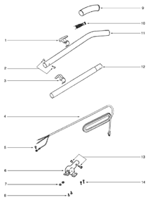 Page D Diagram and Parts List for C2094G  Eureka Upright Vacuum