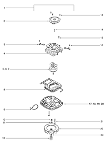 Page E Diagram and Parts List for C2094G  Eureka Upright Vacuum