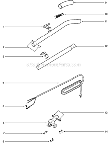 Page D Diagram and Parts List for C2094H  Eureka Upright Vacuum