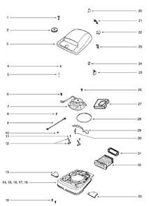 Page A Diagram and Parts List for C2132A  Eureka Upright Vacuum