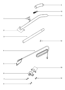 Page D Diagram and Parts List for C2132A  Eureka Upright Vacuum