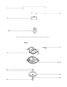 Page E Diagram and Parts List for C2132B-1  Eureka Upright Vacuum