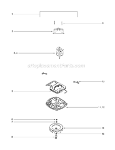 Page E Diagram and Parts List for C2132B-2  Eureka Upright Vacuum
