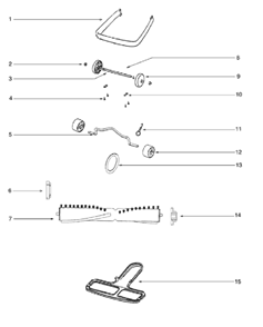 Page B Diagram and Parts List for C2132B  Eureka Upright Vacuum
