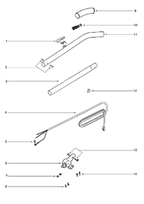 Page C Diagram and Parts List for C2132B  Eureka Upright Vacuum