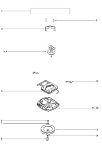 Page E Diagram and Parts List for C2132B  Eureka Upright Vacuum