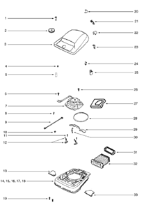 Page A Diagram and Parts List for C2133A  Eureka Upright Vacuum