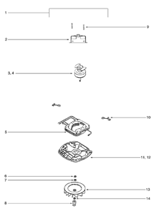 Page C Diagram and Parts List for C2133A  Eureka Upright Vacuum