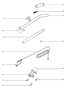 Page D Diagram and Parts List for C2133A  Eureka Upright Vacuum