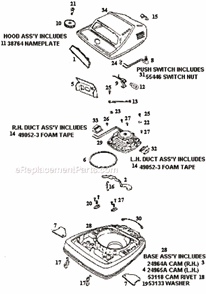 Part Location Diagram of 25462A Frigidaire Light Shield