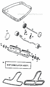 Page B Diagram and Parts List for C2194B  Eureka Upright Vacuum