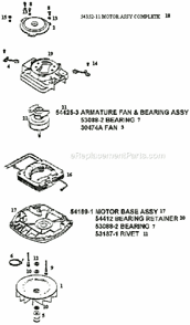 Page C Diagram and Parts List for C2194B  Eureka Upright Vacuum