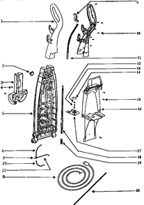 Part Location Diagram of 53197-1 Eureka Carpet cleaner screw, 10-pack