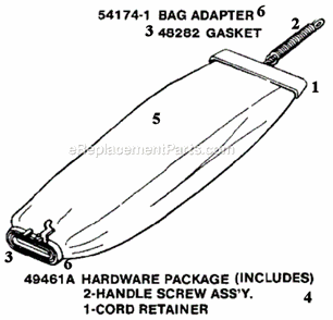 Page E Diagram and Parts List for C4046B  Eureka Upright Vacuum