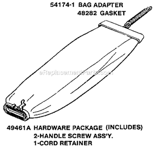 Page E Diagram and Parts List for C4046D  Eureka Upright Vacuum