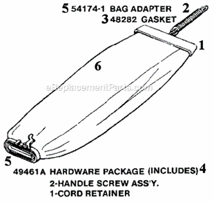 Page E Diagram and Parts List for C4046E  Eureka Upright Vacuum