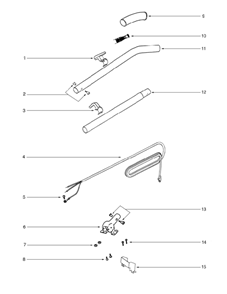 Page D Diagram and Parts List for C4046F-1  Eureka Upright Vacuum
