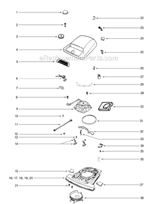 Page A Diagram and Parts List for C4047A  Eureka Upright Vacuum