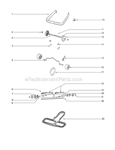 Page B Diagram and Parts List for C4047A  Eureka Upright Vacuum