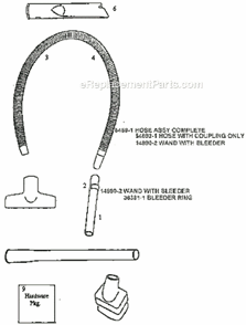 Page D Diagram and Parts List for C6446DT  Eureka Upright Vacuum