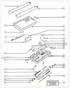 Page A Diagram and Parts List for E1393EZS  Eureka Upright Vacuum