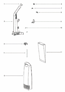 Page C Diagram and Parts List for R2901A  Eureka Upright Vacuum