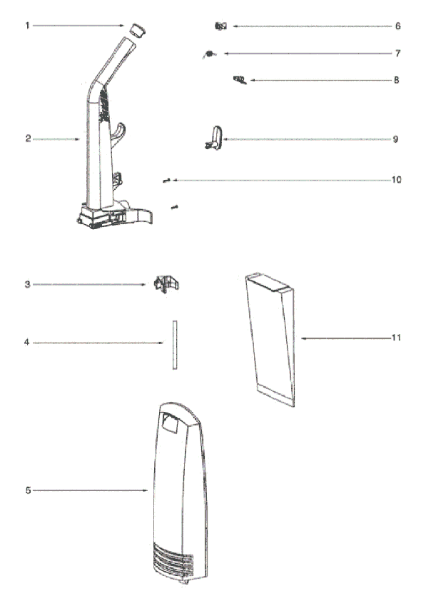 Page C Diagram and Parts List for R2901A  Eureka Upright Vacuum