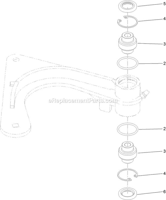 Idler Arm Assembly Diagram and Parts List for ARX440CKC24000 (404314159-406294344)(2019) Exmark Aerator