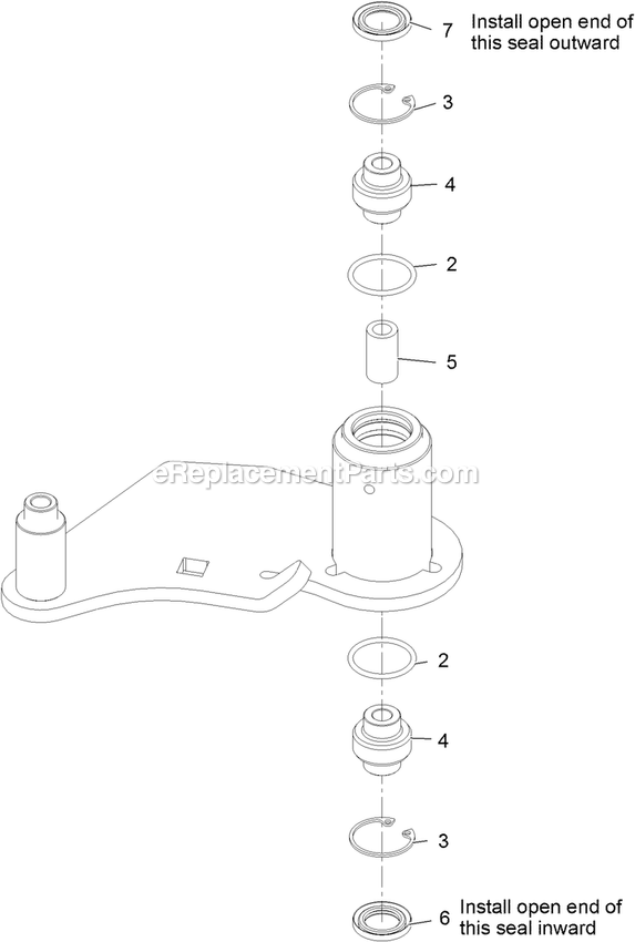 Deck Idler Assembly Diagram and Parts List for LZDS902K60RD (313000000-313999999)(2013) Exmark Lawn Mower