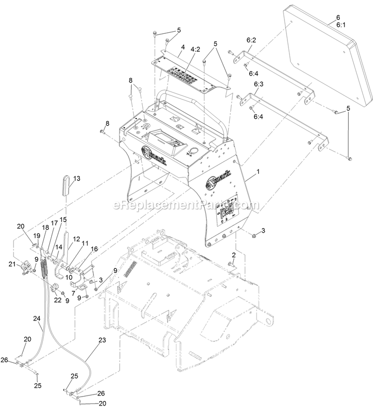 Tower Assembly Diagram and Parts List for ARX440CKC24000 (404314159-406294344)(2019) Exmark Aerator