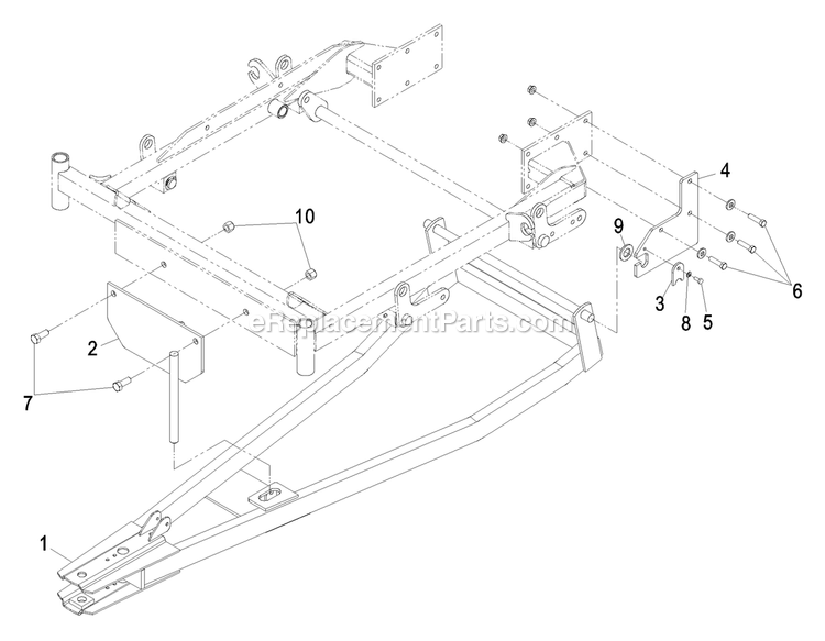 Frame Assembly Diagram and Parts List for LCTSB (510000-599999)(2005) Exmark Lawn Tractor Accessories
