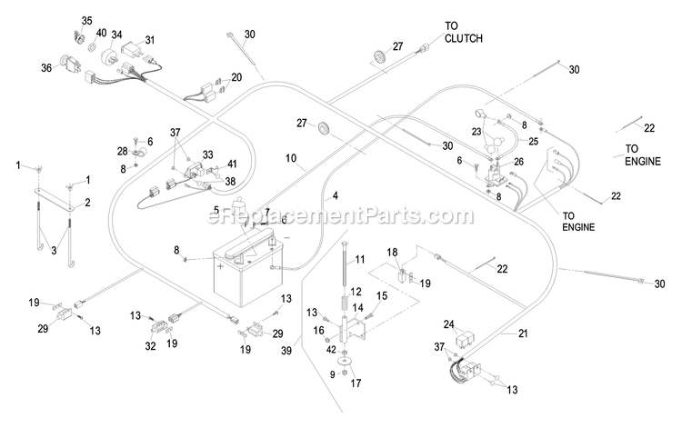 Electrical Group (1) Diagram and Parts List for LHP20KC505 (600000-669999)(2006) Exmark Lawn Mower