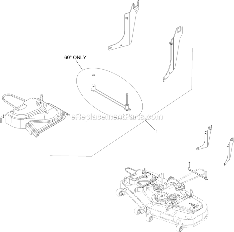 Completing Kits Diagram and Parts List for 116-3001 (406294345-408644345)(2020) Exmark Lawn Tractor Accessories