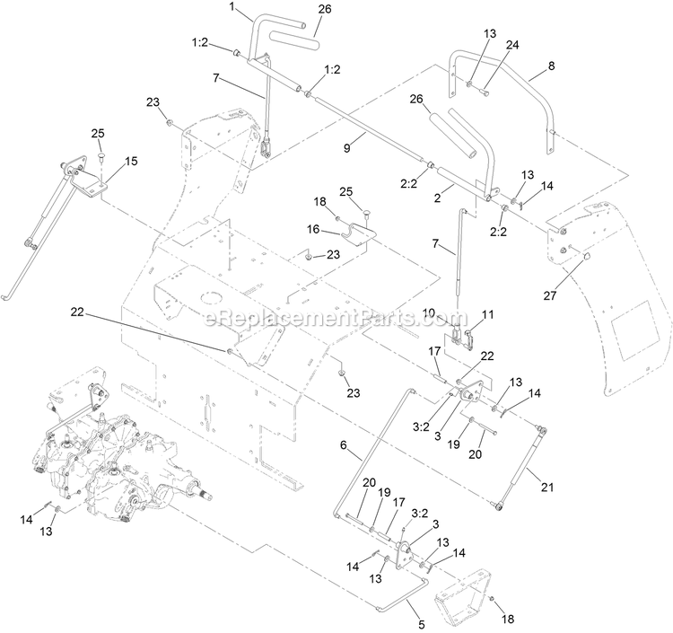Motion Control Assembly Diagram and Parts List for ARX481CKA30000 (316000000-399999999)(2016) Exmark Aerator