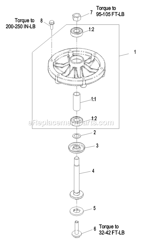 Cutter Housing Assembly Diagram and Parts List for QST23KC522 (720000-789999)(2008) Exmark Lawn Mower