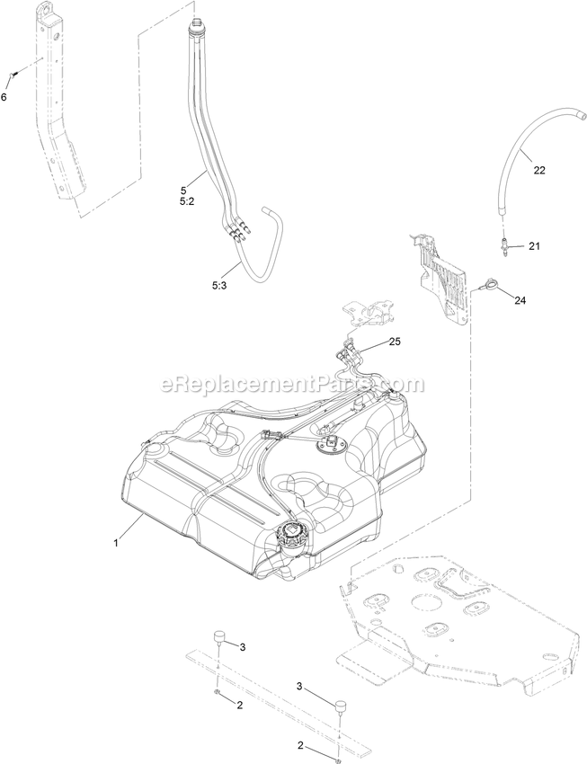 Fuel Assembly Diagram and Parts List for LZX921GKA726C1 (400000000-402082299)(2017) Exmark Lawn Mower