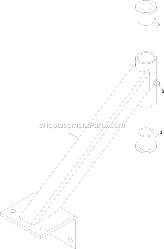 Caster Wheel Support With Bearings Diagram and Parts List for VHS481GKA36200 (315000000-315999999)(2015) Exmark Lawn Mower